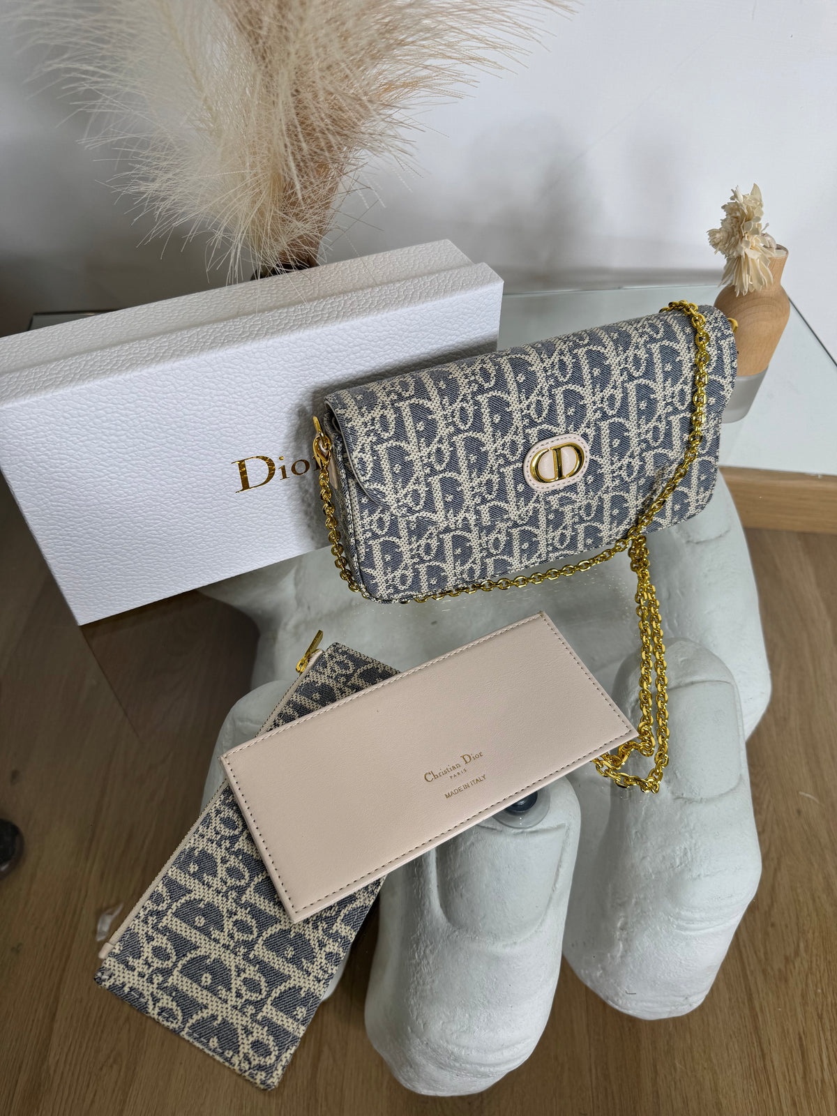 Borsa 3 pezzi beige