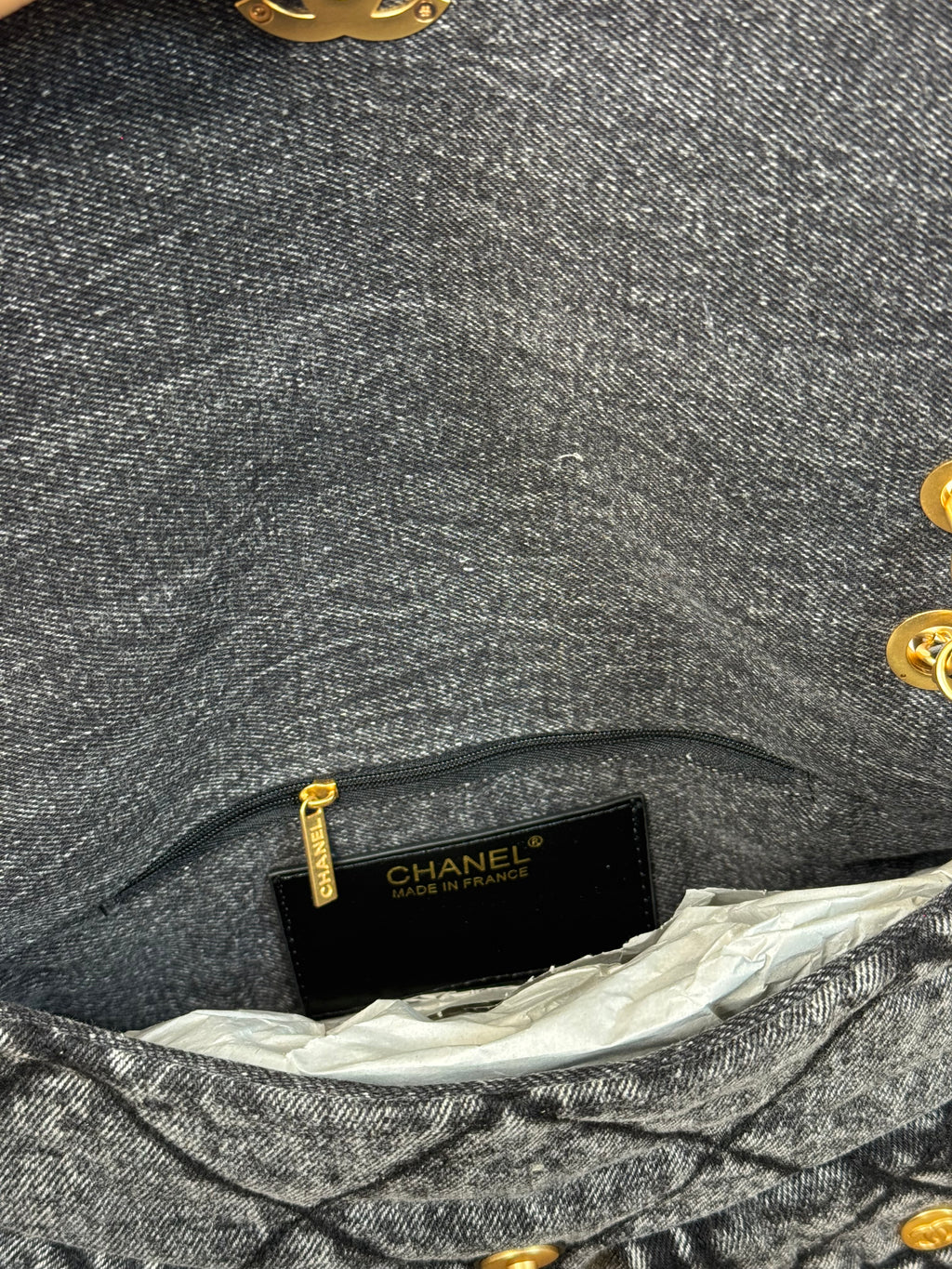 Borsa denim black 30cm