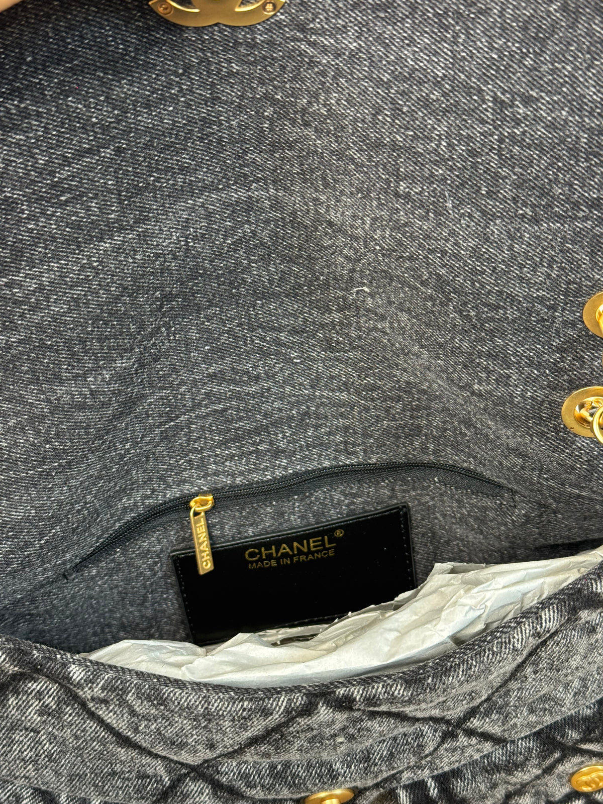 Borsa denim black 30cm