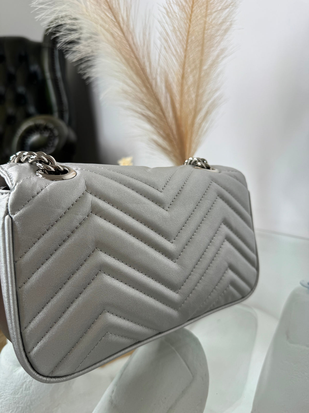 Borsa marmot argento 22cm