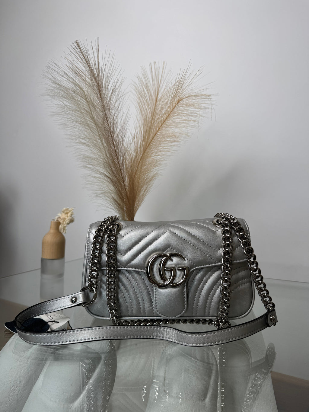 Borsa marmot argento 22cm