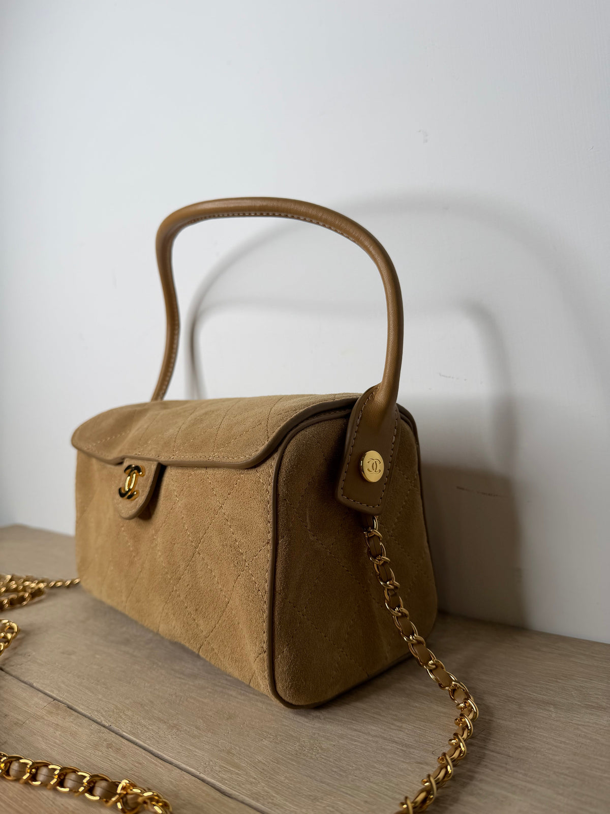 Borsa luxuria 23cm camoscio