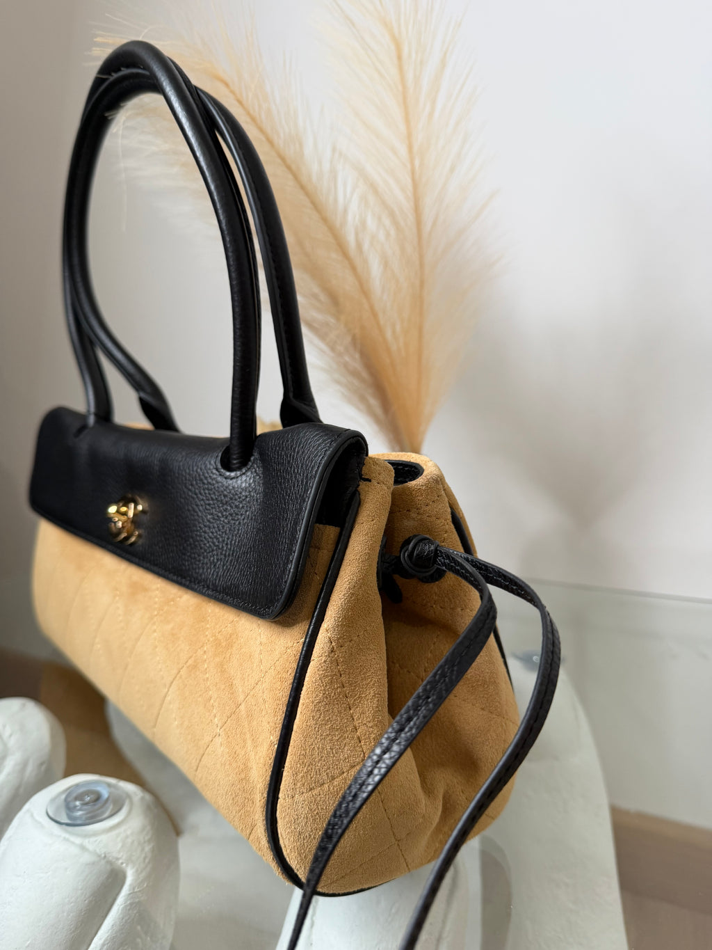 Borsa cc camoscio 28cm