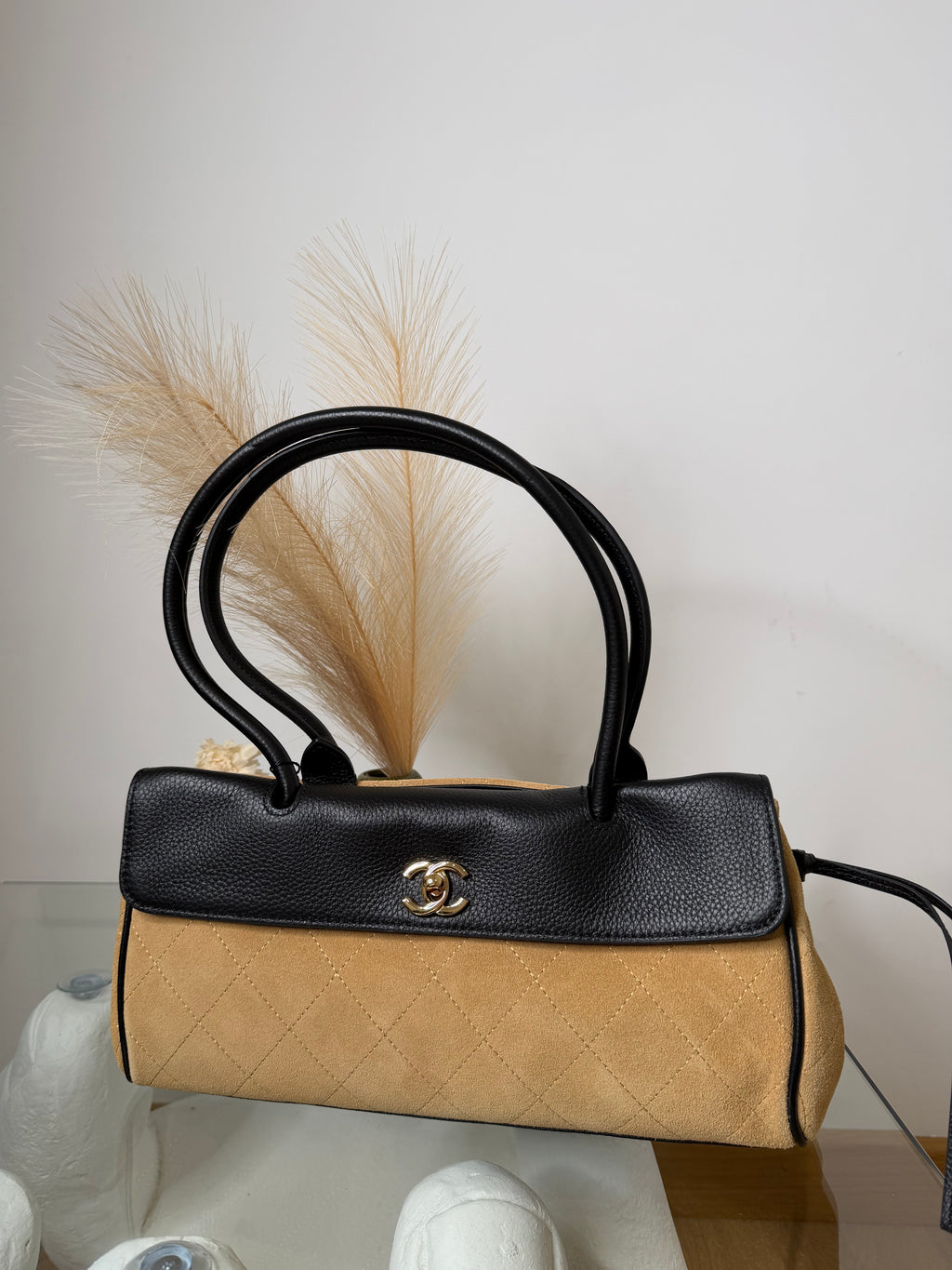 Borsa cc camoscio 28cm