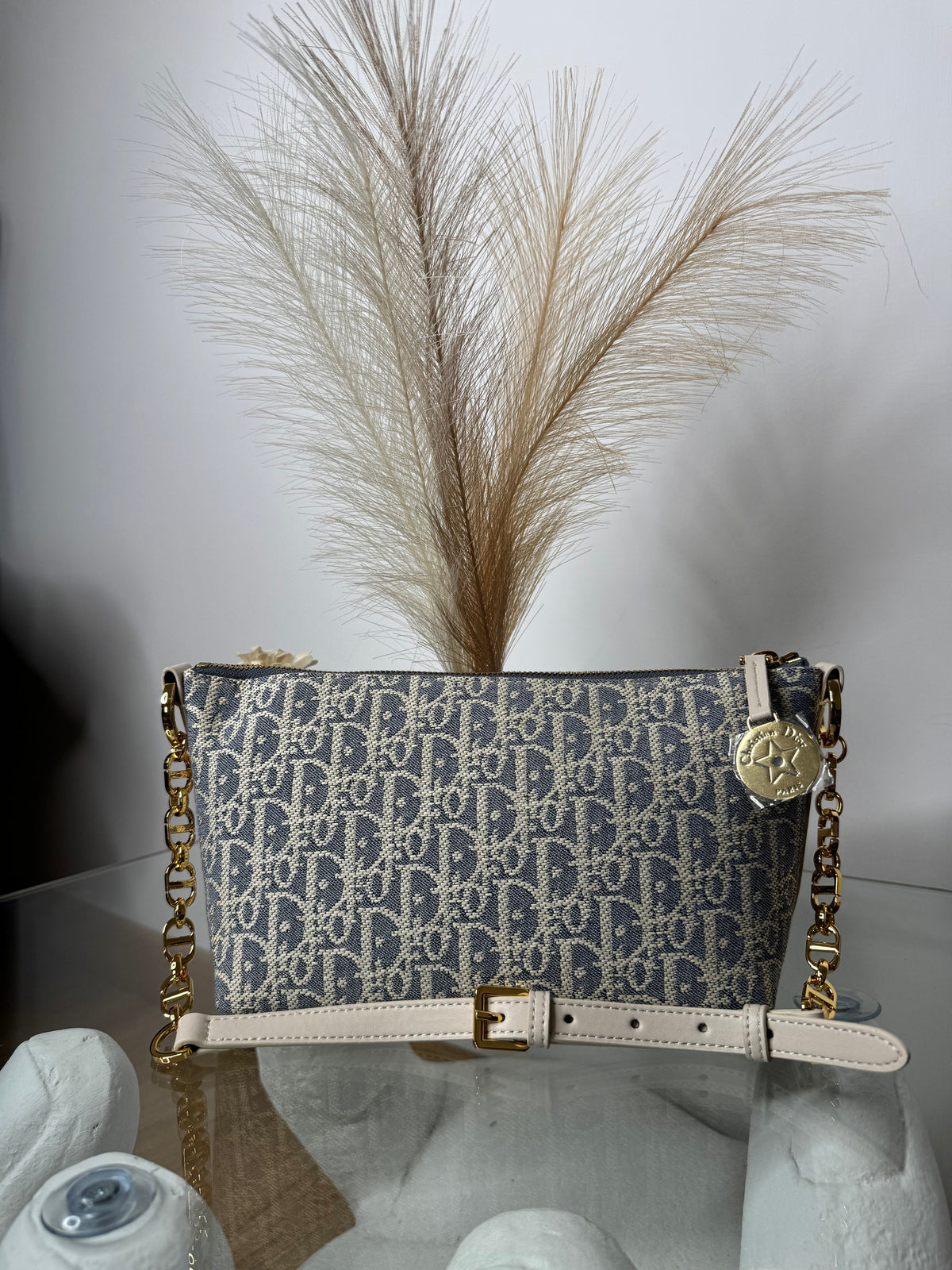 Borsa denim chiaro 28cm