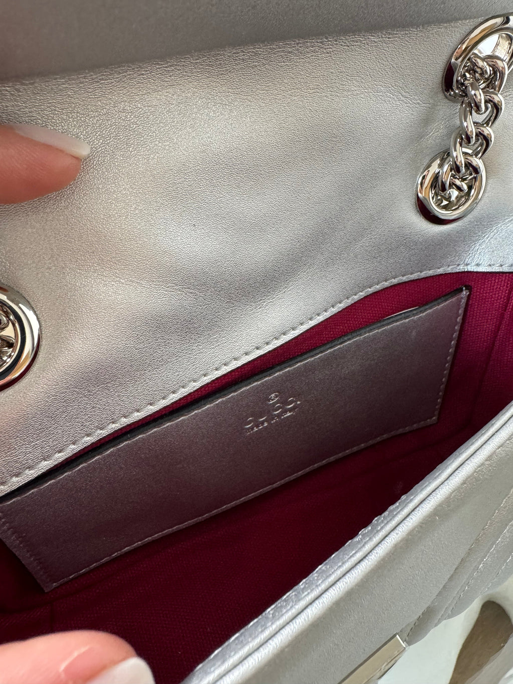 Borsa marmot argento 22cm