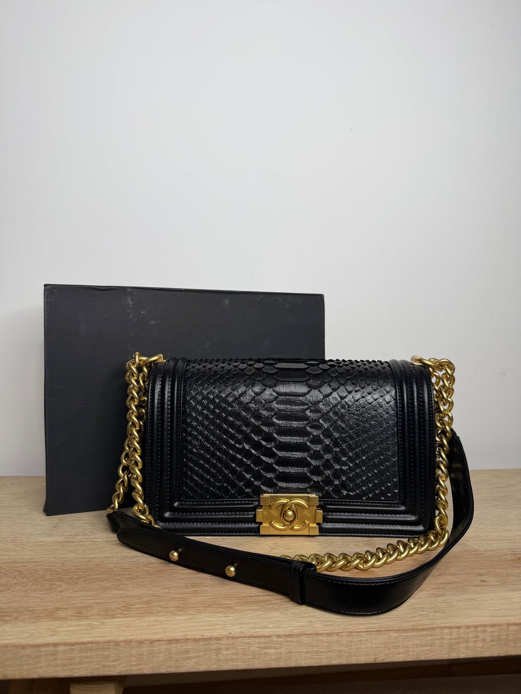 Borsa piton black 25cm