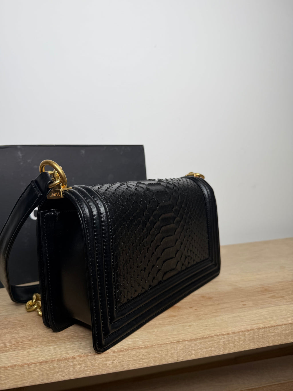 Borsa piton black 25cm