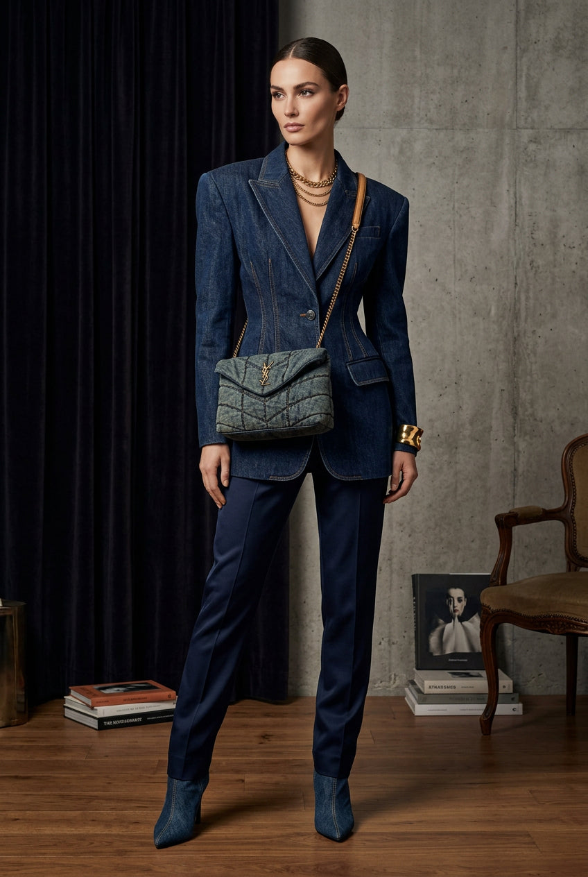 Borsa laury 23 cm denim