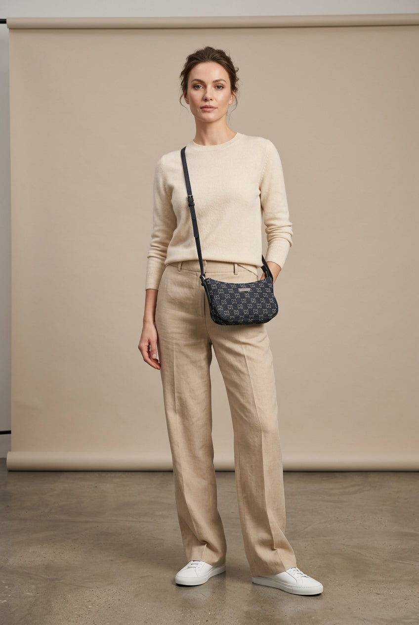 Borsa Alessia in denim 22 cm
