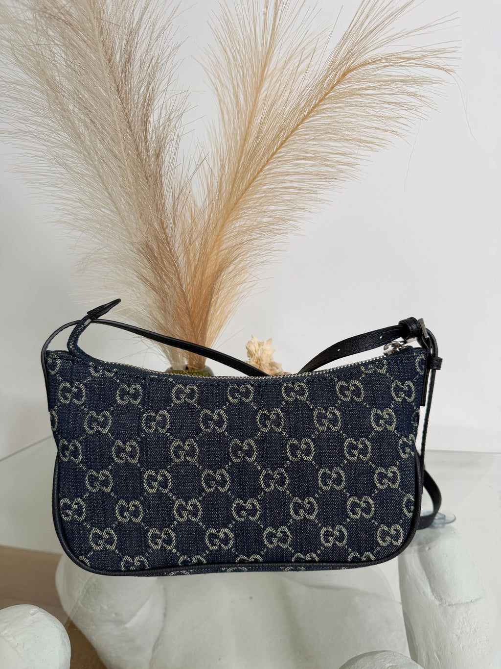 Borsa Alessia in denim 22 cm