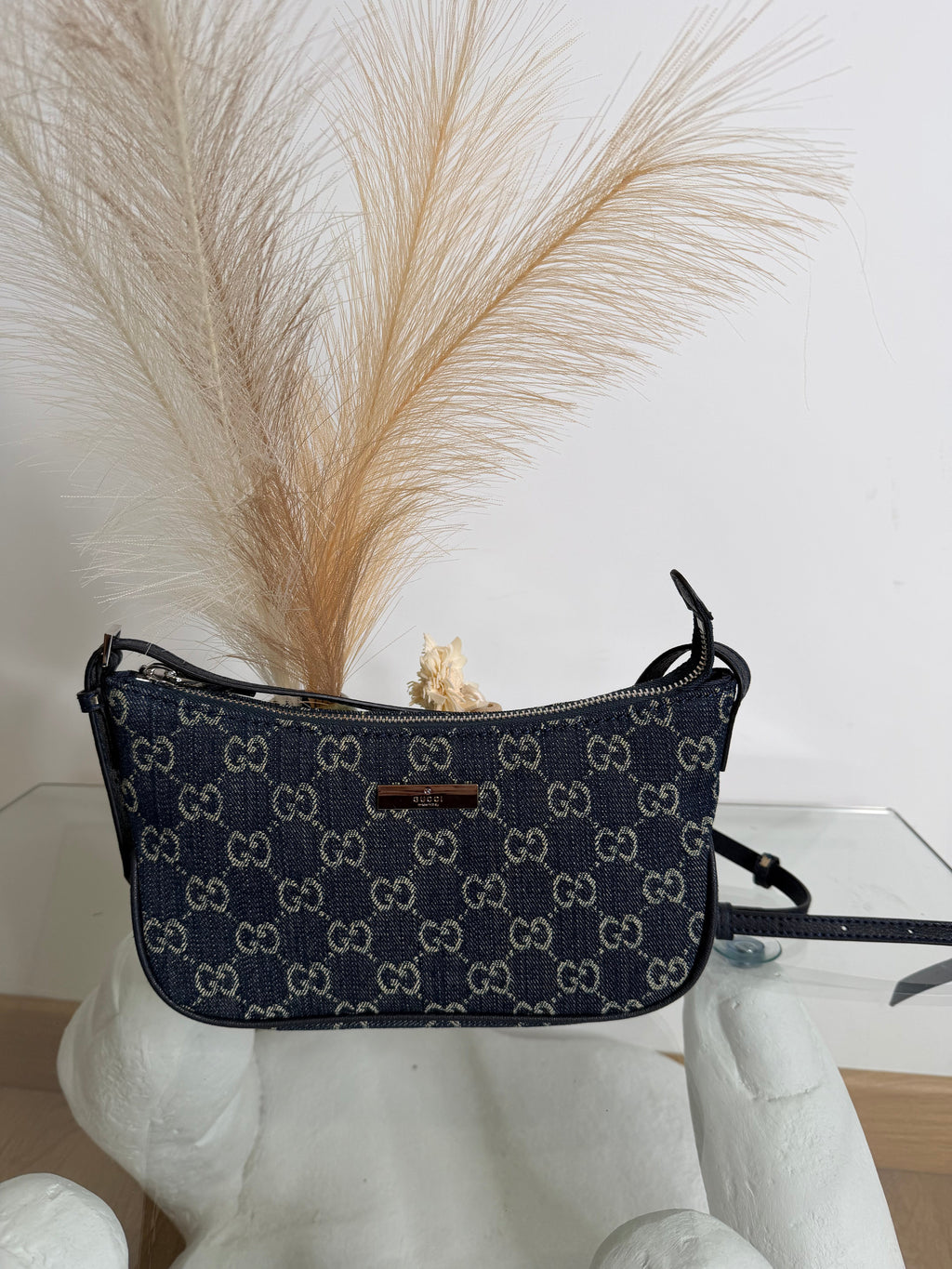 Borsa Alessia in denim 22 cm