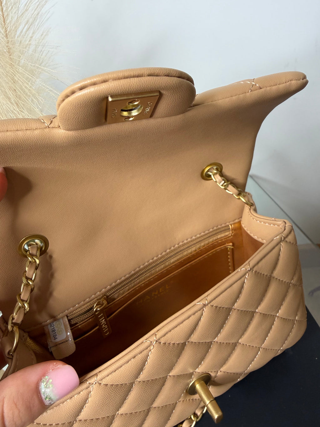 Borsa mini beige 20cm