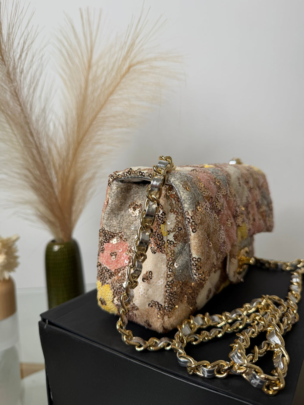 Borsa mini flower gold 20cm