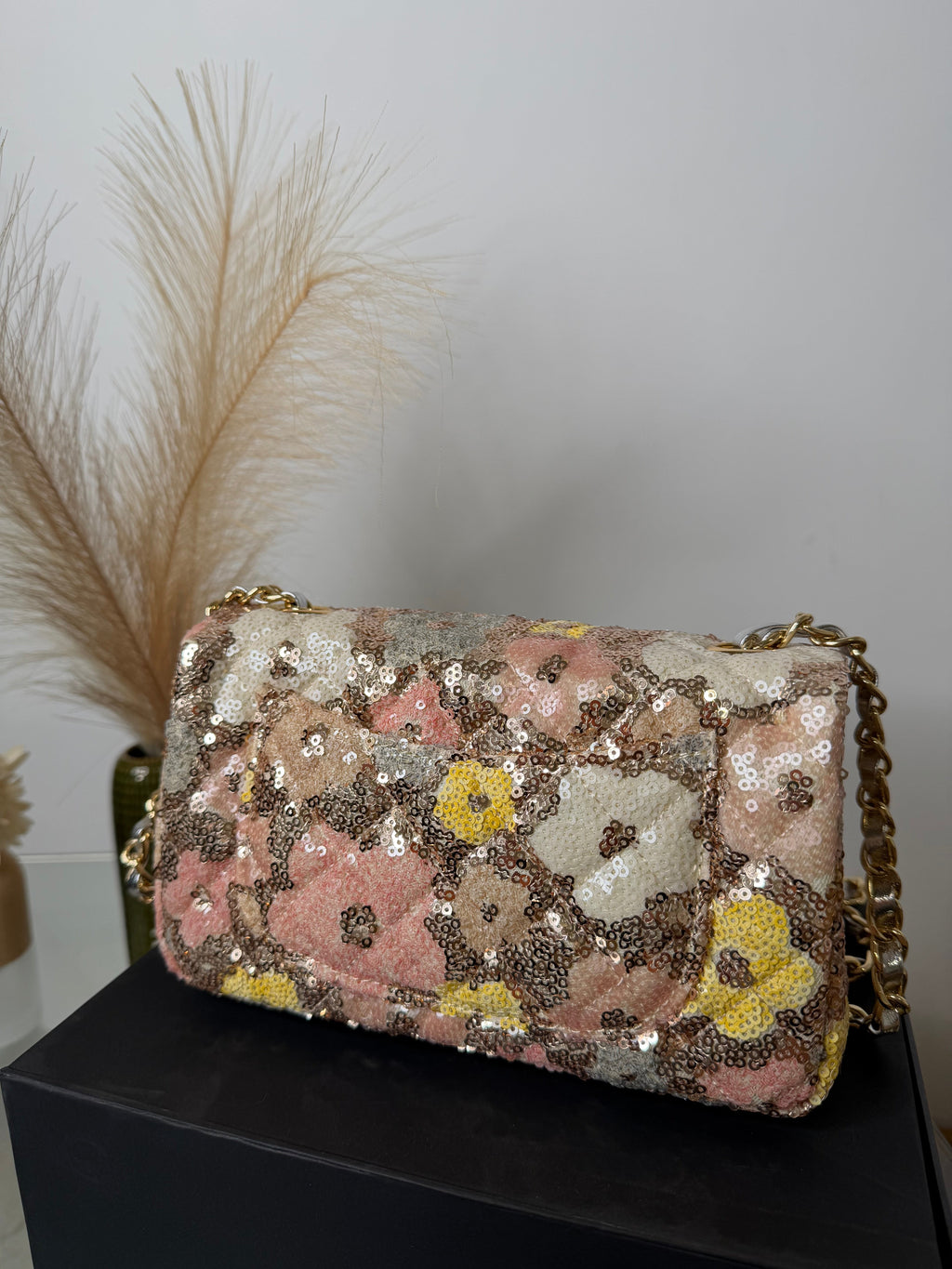 Borsa mini flower gold 20cm
