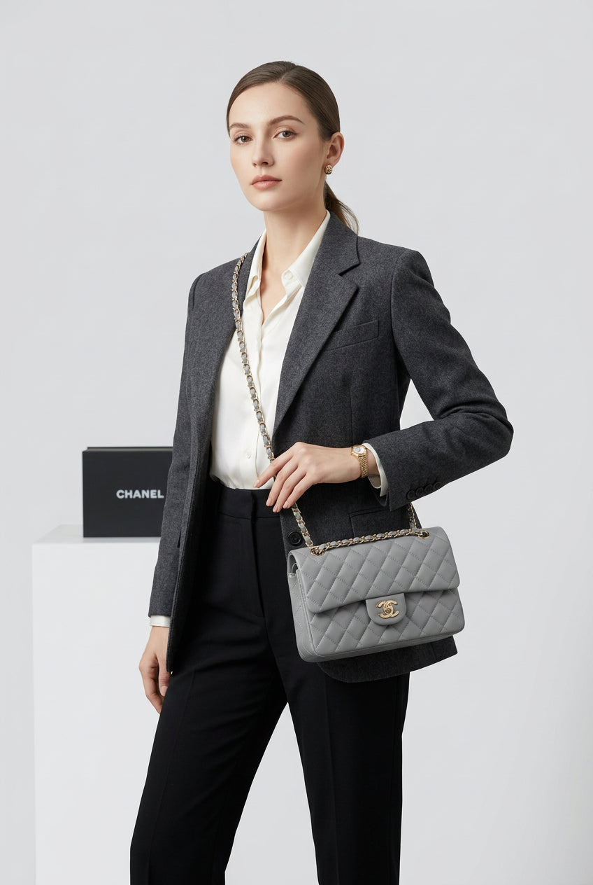 Borsa grigia 23 cm