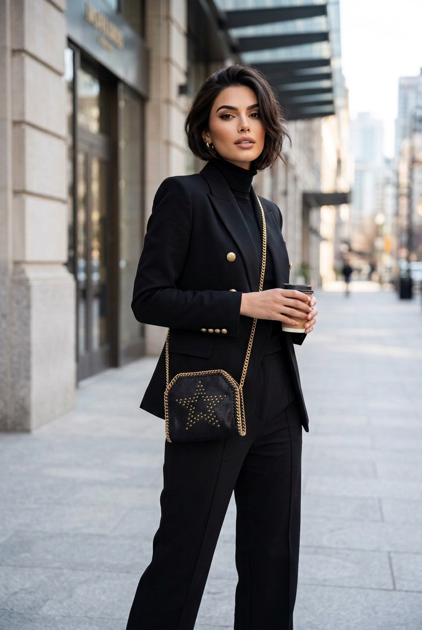 Borsa star  black 18 cm