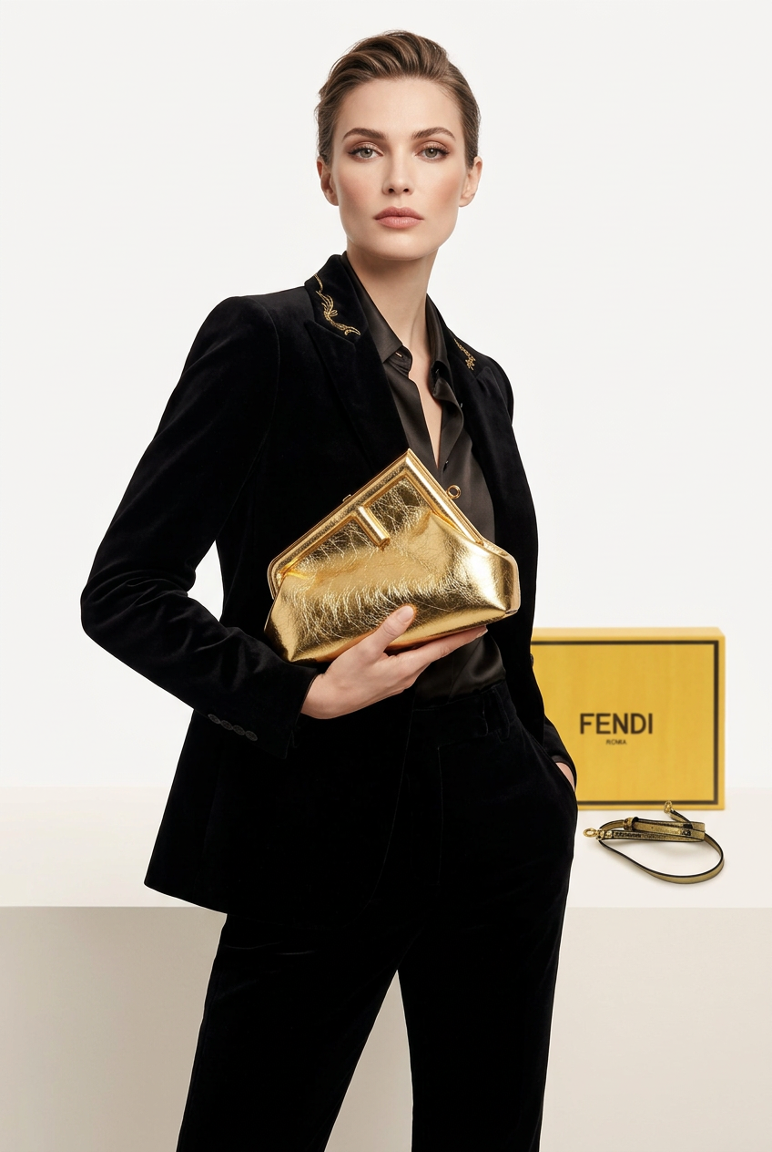 Pochettone 23cm gold