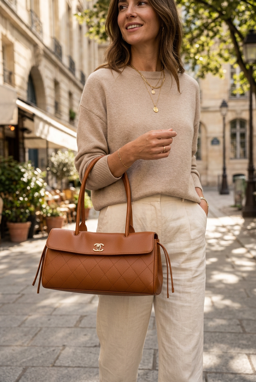 Borsa vanità caramel
